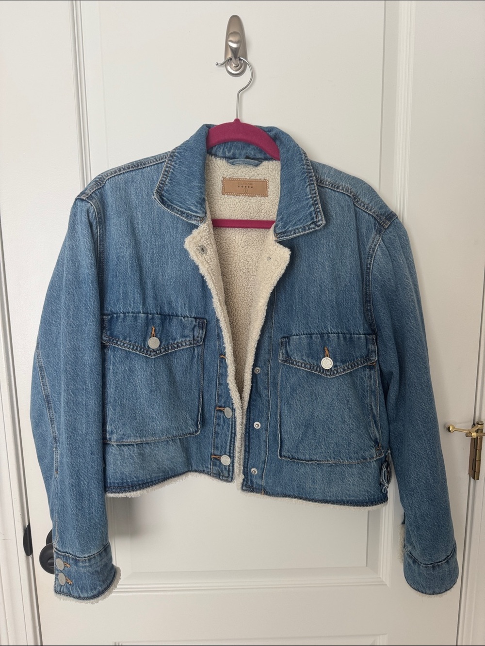 BlankNYC Denim Sherpa-Lined Jacket